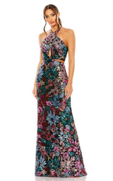 1 of 3 Mac Duggal 49695 Dress Black-Multi