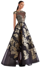 1 of 2 Edward Arsouni Couture SS0496 Dress Black-Gold