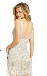 3 of 4 Mac Duggal 4971N Dress Nude-Silver