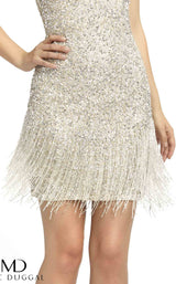 4 of 4 Mac Duggal 4971N Dress Nude-Silver