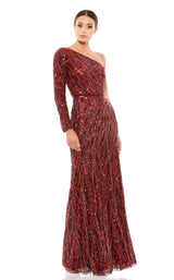 2 of 5 Mac Duggal 4982 Dress Burgundy