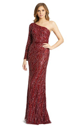 1 of 5 Mac Duggal 4982D Dress Burgundy
