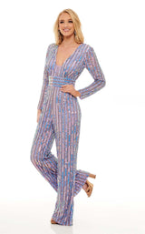 2 of 4 Rachel Allan 50029 Jumpsuit Lilac