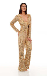 1 of 4 Rachel Allan 50029 Jumpsuit Gold