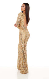 3 of 4 Rachel Allan 50029 Jumpsuit Gold