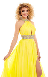 6 of 6 Rachel Allan 50031 Dress Yellow-Multi