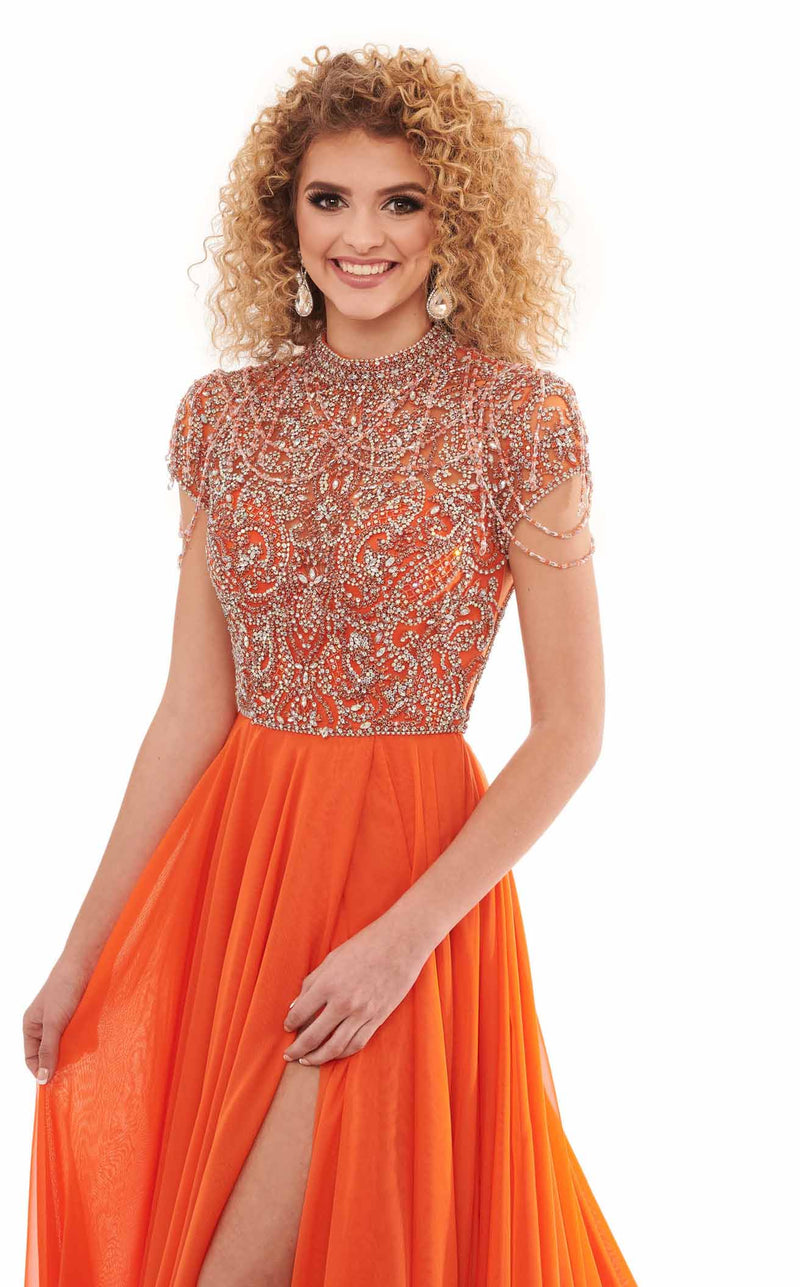 Rachel Allan 50037 Dress Tangerine