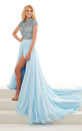 1 of 6 Rachel Allan 50037 Dress Light-Blue