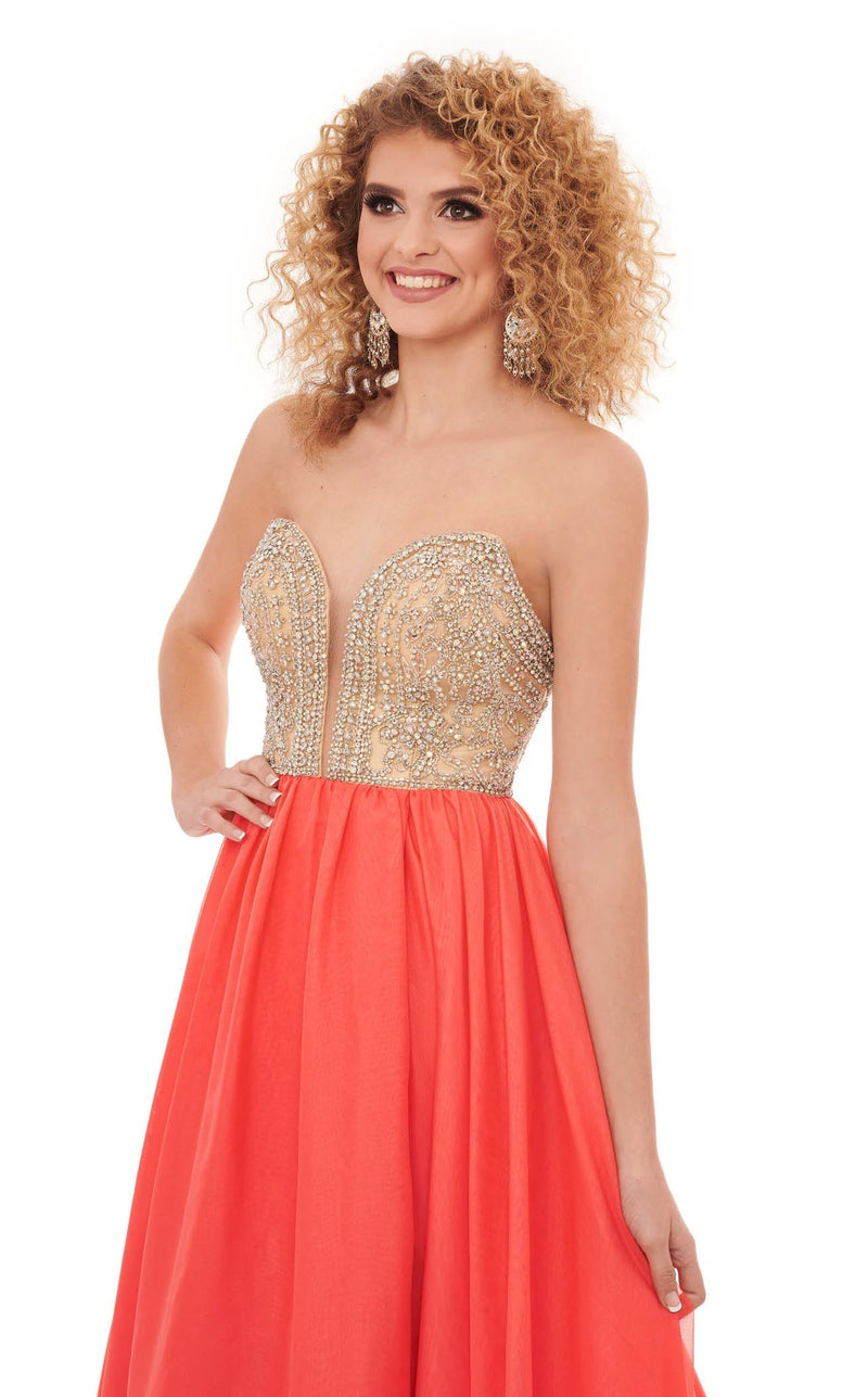 Rachel Allan 50055 Dress Coral