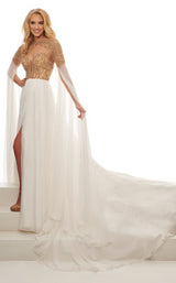 2 of 6 Rachel Allan 50055 Dress White-Gold