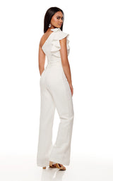 4 of 4 Rachel Allan 50060 Jumpsuit White