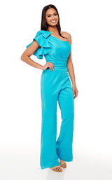 1 of 4 Rachel Allan 50060 Jumpsuit Turquoise