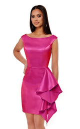 3 of 5 Rachel Allan 50065 Dress Fuchsia