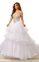 1 of 5 Rachel Allan 50068 Dress White