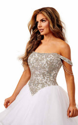 5 of 5 Rachel Allan 50068 Dress White