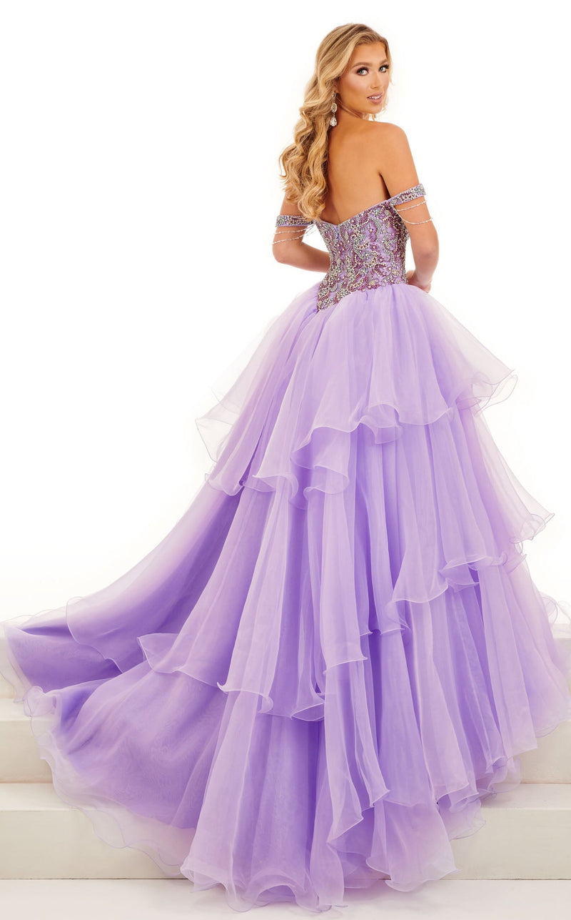 Rachel Allan 50068 Dress Lilac-Multi