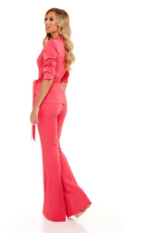 4 of 4 Rachel Allan 50073 Jumpsuit Coral