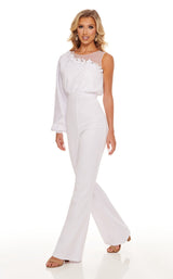1 of 4 Rachel Allan 50080 Jumpsuit White