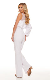 3 of 4 Rachel Allan 50080 Jumpsuit White