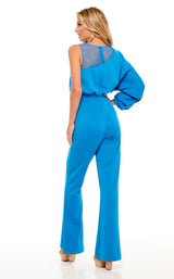 4 of 4 Rachel Allan 50080 Jumpsuit Ocean-Blue