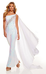 1 of 4 Rachel Allan 50083 Dress White-Multi