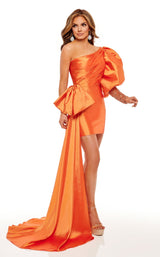 1 of 4 Rachel Allan 50093 Dress Tangerine