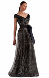 1 of 2 Edward Arsouni Couture SS0500 Dress Black-Gold