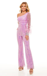 1 of 4 Rachel Allan 50105 Jumpsuit Lilac