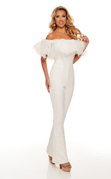 3 of 6 Rachel Allan 50106 Jumpsuit White