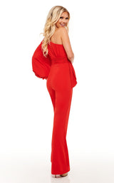 7 of 8 Rachel Allan 50108 Jumpsuit Red