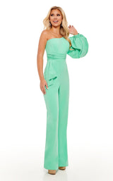 4 of 8 Rachel Allan 50108 Jumpsuit Aqua-Mint