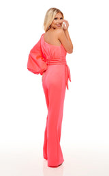 6 of 8 Rachel Allan 50108 Jumpsuit Bright-Coral