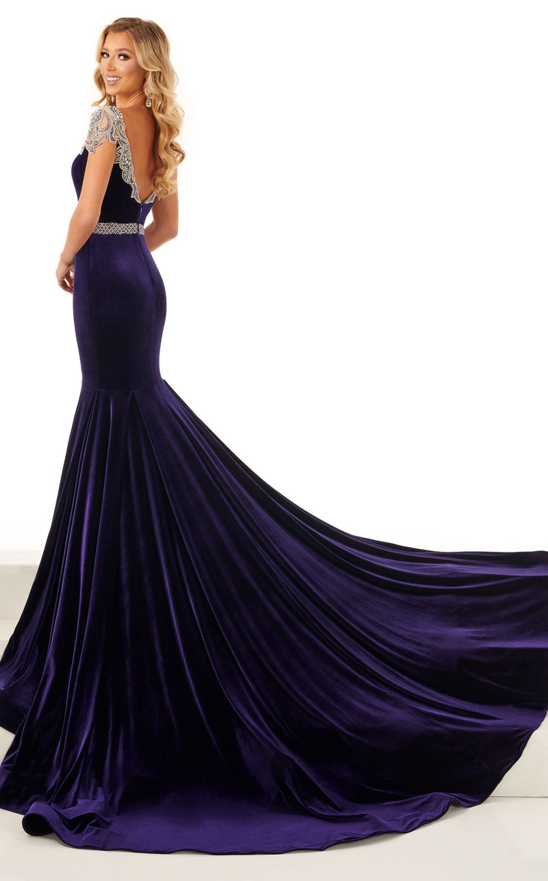 Rachel Allan 50109 Dress Cobalt