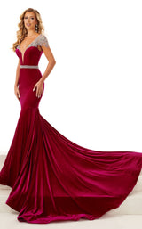 1 of 4 Rachel Allan 50109 Dress Magenta