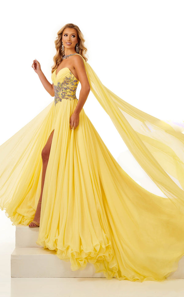 Rachel Allan 50118 Dress Yellow-Multi