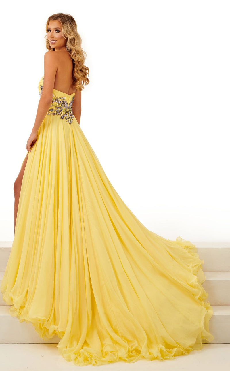 Rachel Allan 50118 Dress Yellow-Multi