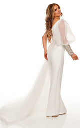 4 of 4 Rachel Allan 50128 Jumpsuit White