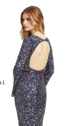 6 of 7 Mac Duggal 5014D Dress Navy-Multi