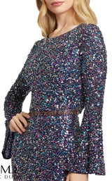 7 of 7 Mac Duggal 5014D Dress Navy-Multi