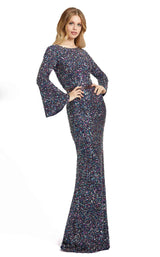1 of 7 Mac Duggal 5014D Dress Navy-Multi
