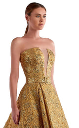 3 of 4 Edward Arsouni Couture SS0502 Dress Gold