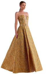 1 of 4 Edward Arsouni Couture SS0502 Dress Gold