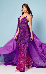 5 of 11 Rachel Allan 50202 Purple Ombre