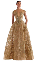 1 of 2 Edward Arsouni Couture SS0503 Dress Gold
