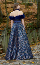 2 of 2 In Couture 5043 Dress Navy-Gold