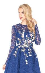 2 of 2 Mac Duggal 50443R Navy-Multi