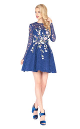 1 of 2 Mac Duggal 50443R Navy-Multi