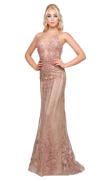 1 of 6 Mac Duggal 50512D Rose Nude