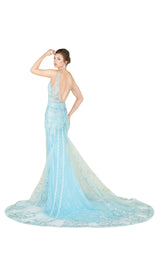 3 of 6 Mac Duggal 50519D French Blue