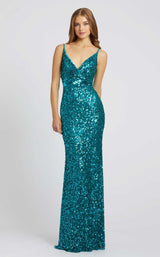 2 of 4 Mac Duggal 5055 Dress Teal